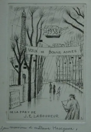 Aguafuerte Laboureur - L’exposition fermée.