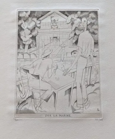 Aguafuerte Laboureur - Sur la Marne