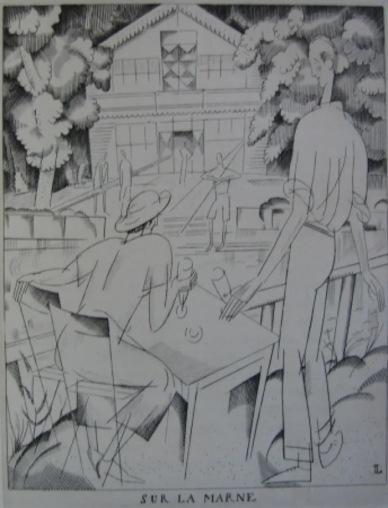 Aguafuerte Laboureur - Sur la Marne
