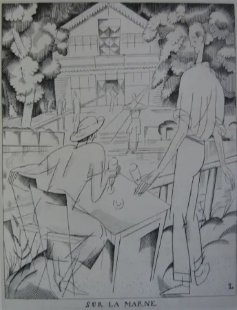 Aguafuerte Laboureur - Sur la Marne
