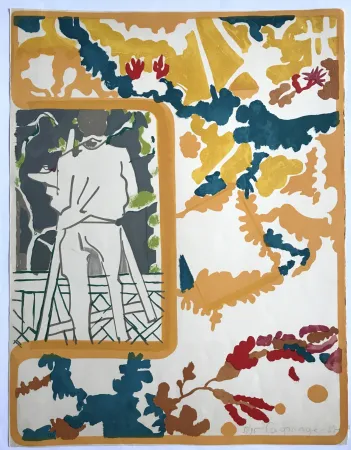 Litografía Lagrange - Le peintre