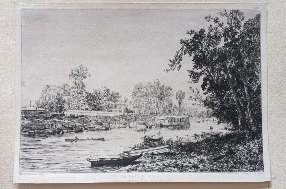 Grabado Lalanne - À Neuilly (Seine)