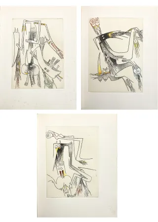 Libro Ilustrado Lam - A. Artaud. LE THÉÂTRE ET LES DIEUX. Avec 5 eaux-fortes réhaussées à la main par Wifredo Lam (1966)