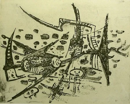 Grabado Lam - Au galop, au galop n'est pas rose