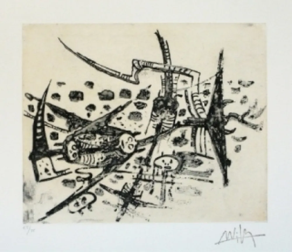 Aguatinta Lam - Au galop, au galop n'est pas rose