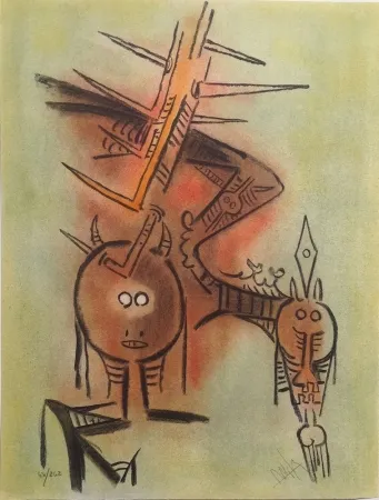 Litografía Lam - Belle Epine, from Pleni Luna 