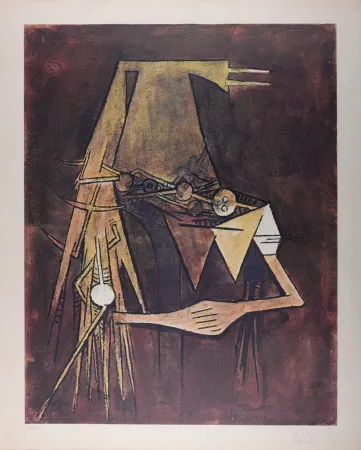 Litografía Lam - Composition, c. 1970 - Hand-signed