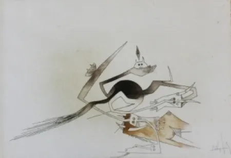 Aguafuerte Y Aguatinta Lam - Contre une maison sèche