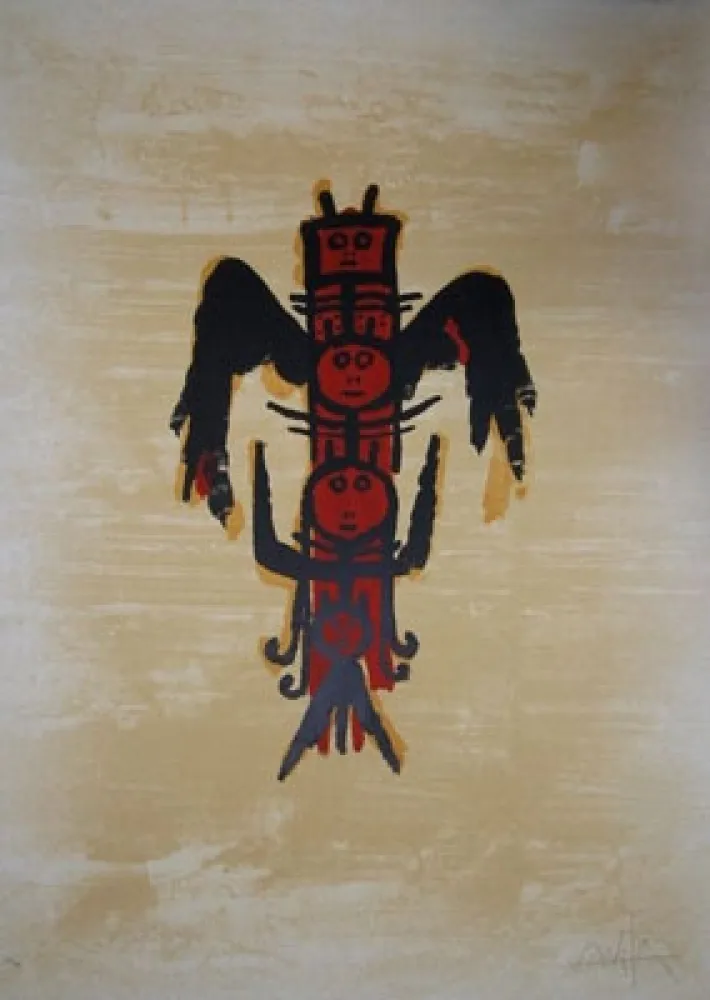 Litografía Lam - EL ÚLTIMO VIAJE DEL BUQUE FANTASMA