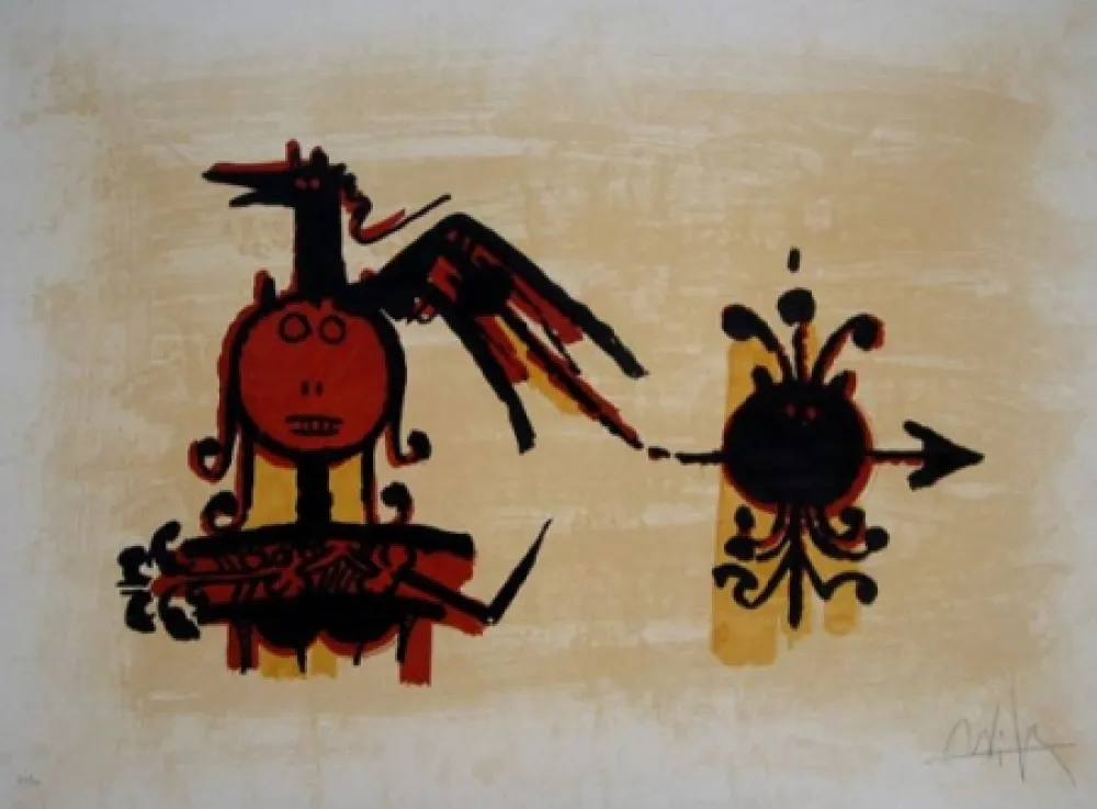 Litografía Lam - EL ÚLTIMO VIAJE DEL BUQUE FANTASMA