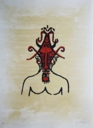 Litografía Lam - El ultimo viaje del buque fantasma