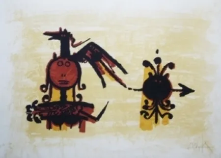 Litografía Lam - El ultimo viaje del buque fantasma