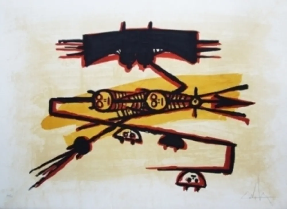 Litografía Lam - El ultimo viaje del buque fantasma