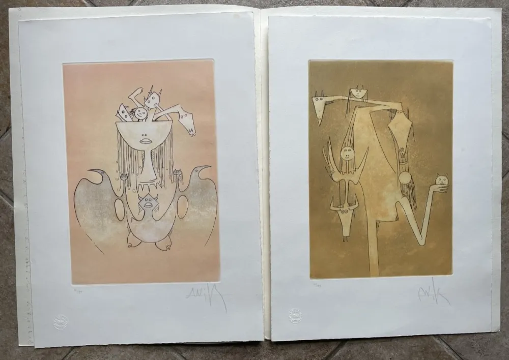 Aguatinta Lam - Le monde magique and La sensualitè de la femme