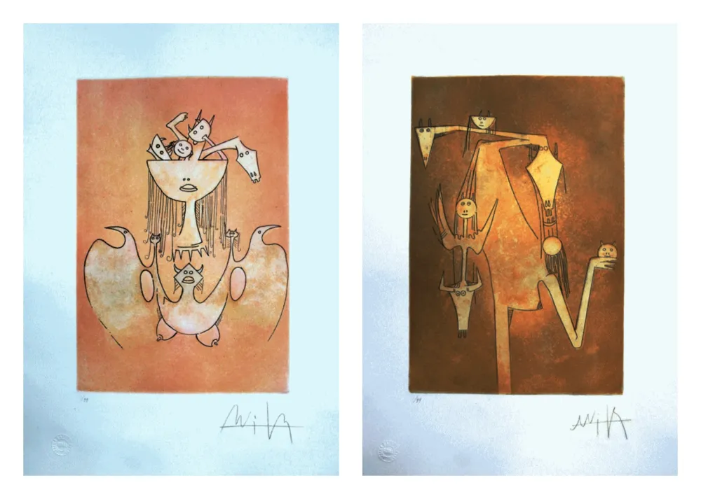 Aguafuerte Y Aguatinta Lam - Le monde magique; La sensualitè de la femme