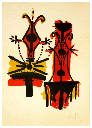 Litografía Lam - Pour Jorn