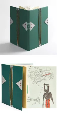 Libro Ilustrado Lam - René Char. LE REMPART DE BRINDILLES. 1 des 15 aquarellés par Wilfredo Lam (L. Broder 1953).