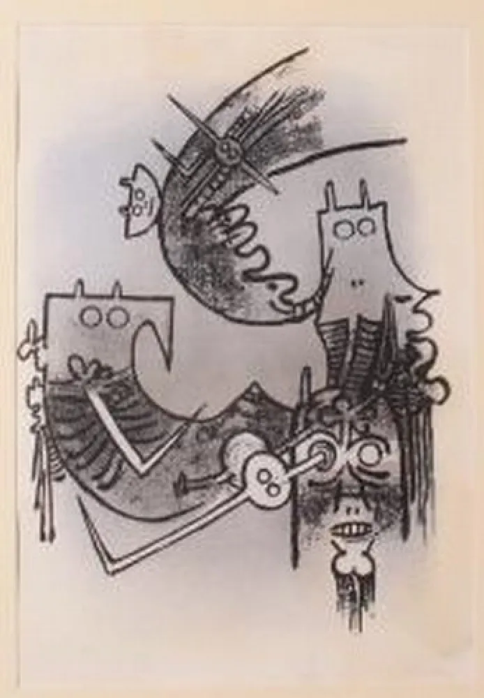 Litografía Lam - SENZA TITOLO