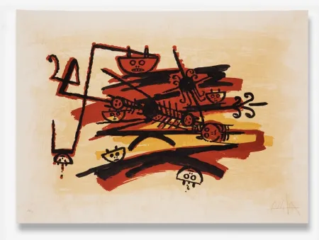 Litografía Lam - Ultimo viaje del buque fantasma