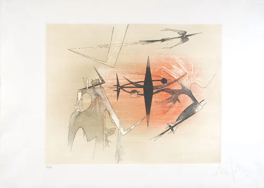 Aguafuerte Lam - Visible invisible - plate IV