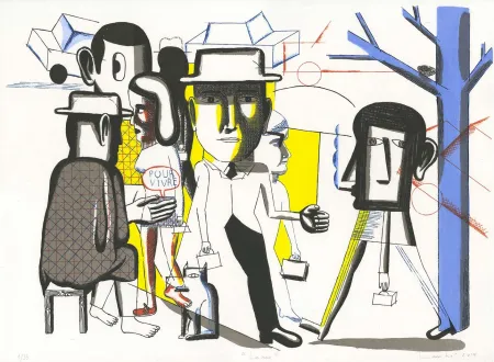 Litografía Lambé - La Rue