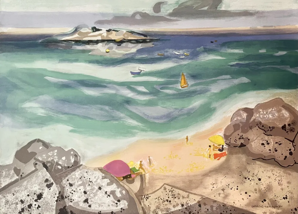 Litografía Lambert - Au Bord de l'Océan