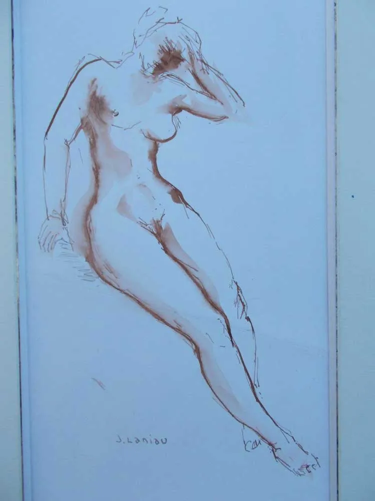 Aguatinta Laniau - Femme nue