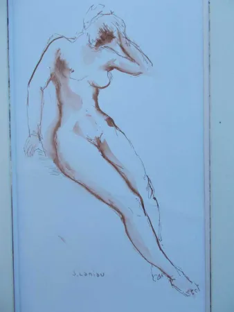 Aguatinta Laniau - Femme nue