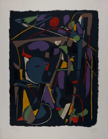 Litografía Lanskoy - Composition, 1968 - Hand-signed