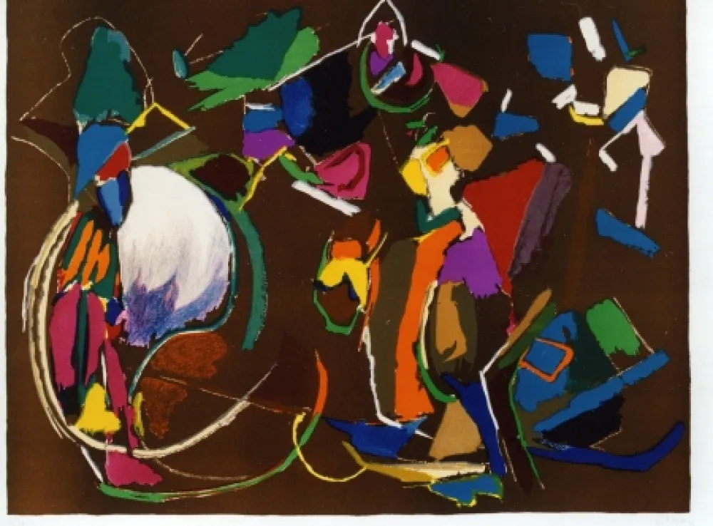 Litografía Lanskoy - Composition brune 6