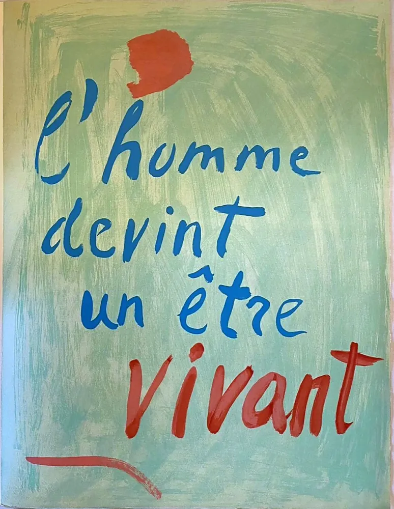 Litografía Lanskoy - L'homme devint un être vivant