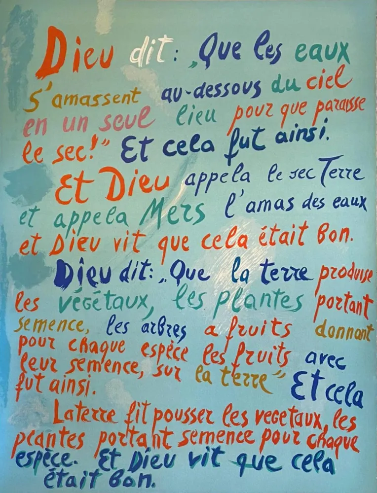 Litografía Lanskoy - Que les eaux s'amassent