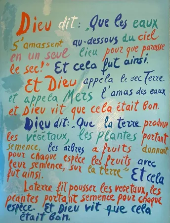 Litografía Lanskoy - Que les eaux s'amassent