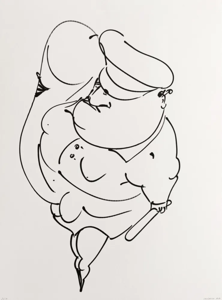 Litografía Lanzarini  - Demostración de poder