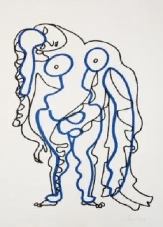 Linograbado Lapicque - La chaire est triste