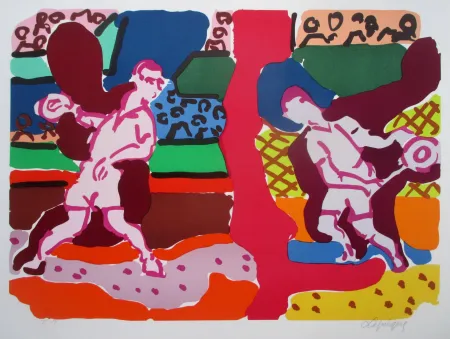 Litografía Lapicque - Tennis - Double