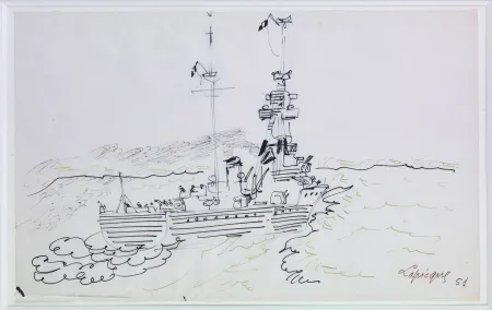 Sin Técnico Lapicque - Unique dessin sur calque