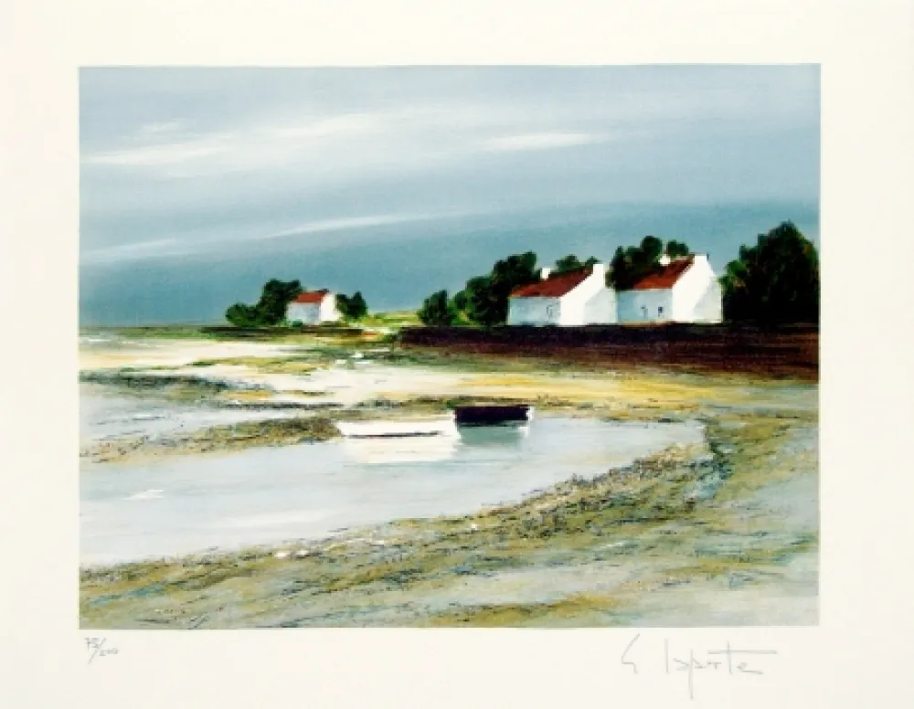 Litografía Laporte - Marée basse