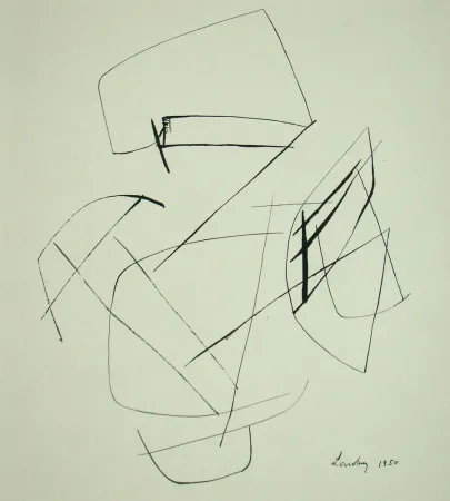 Pochoir Lardera - Composition abstrait