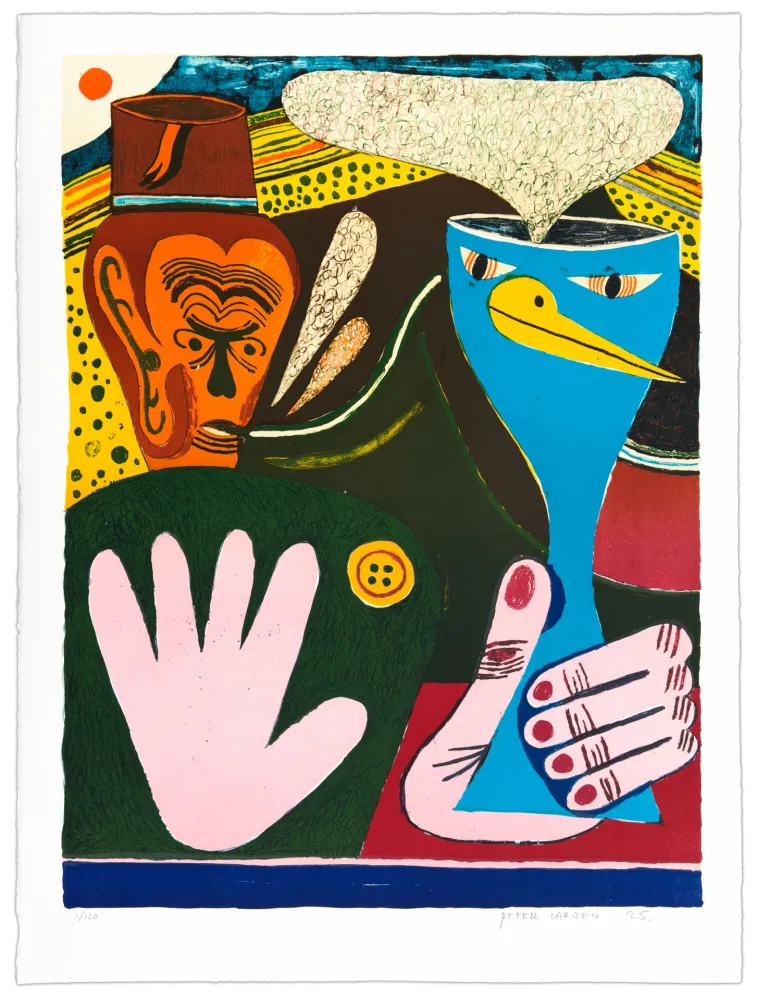 Litografía Larsen - La main