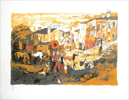 Litografía Lartigue - Le cirque