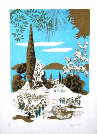 Litografía Lartigue - Saint-Tropez (paysage)