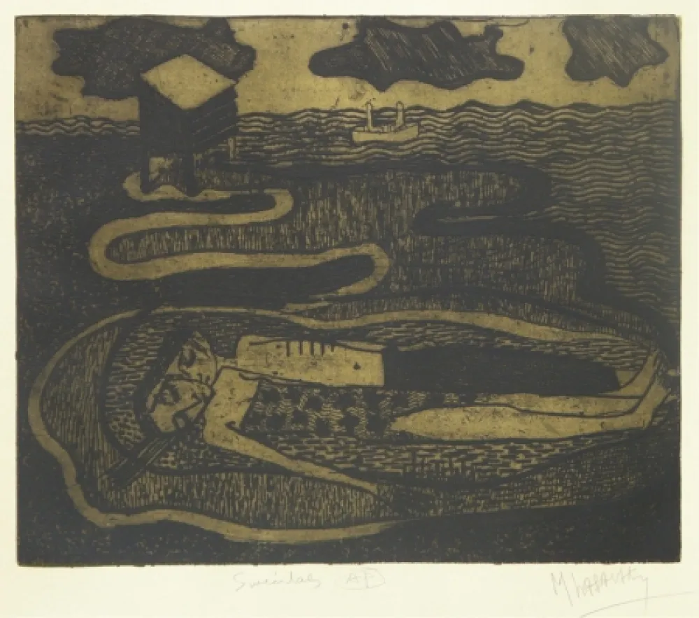 Grabado Lasansky - Suicidas