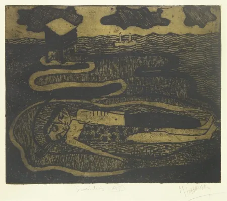 Grabado Lasansky - Suicidas