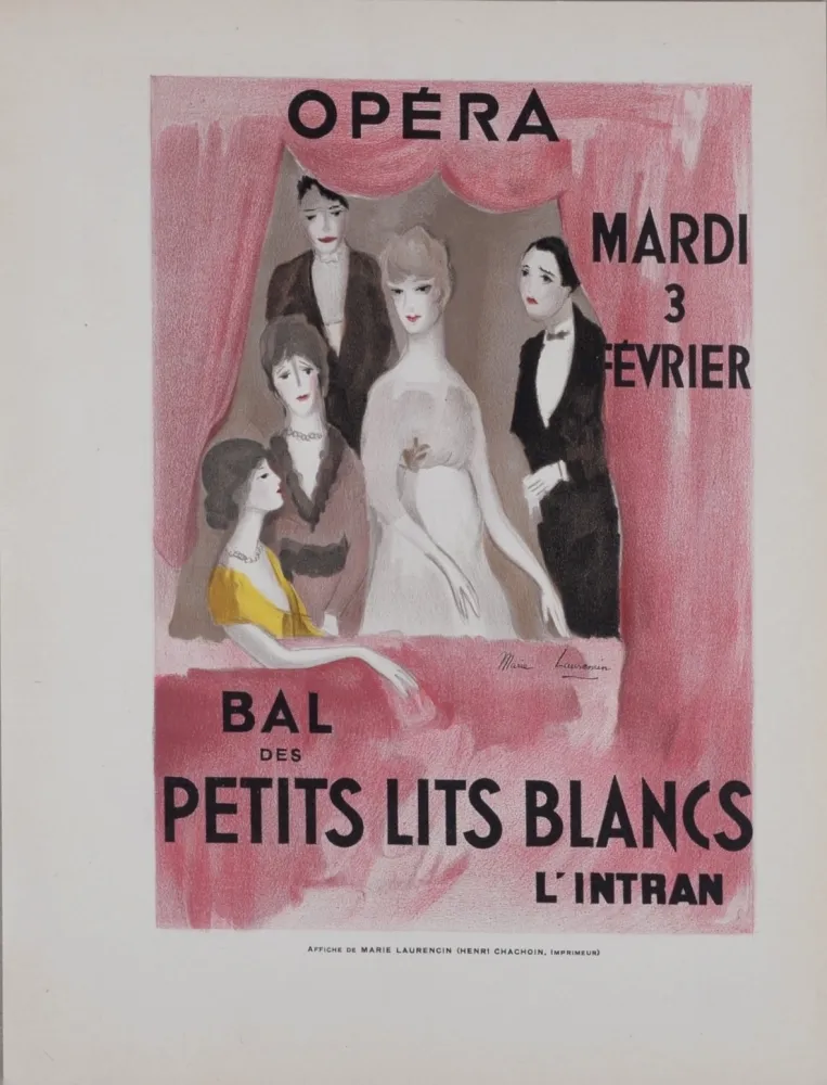 Litografía Laurencin - Bal des petits lits blancs, vers 1930