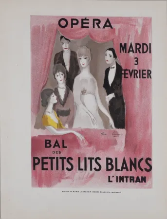 Litografía Laurencin - Bal des petits lits blancs, vers 1930