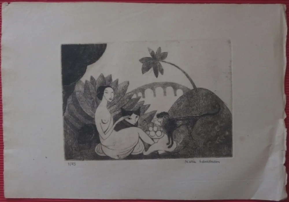 Aguafuerte Laurencin - Le Pont de Passy