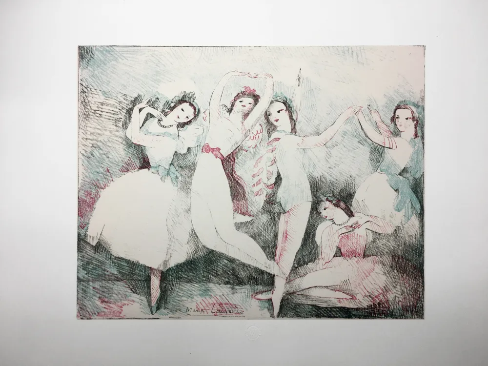Litografía Laurencin - LES FÊTES DE LA DANSE (Lithographie). 1937.