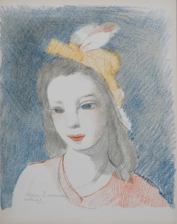 Litografía Laurencin - Portrait de jeune femme