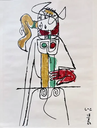 Litografía Le Corbusier - Taurus, 1963
